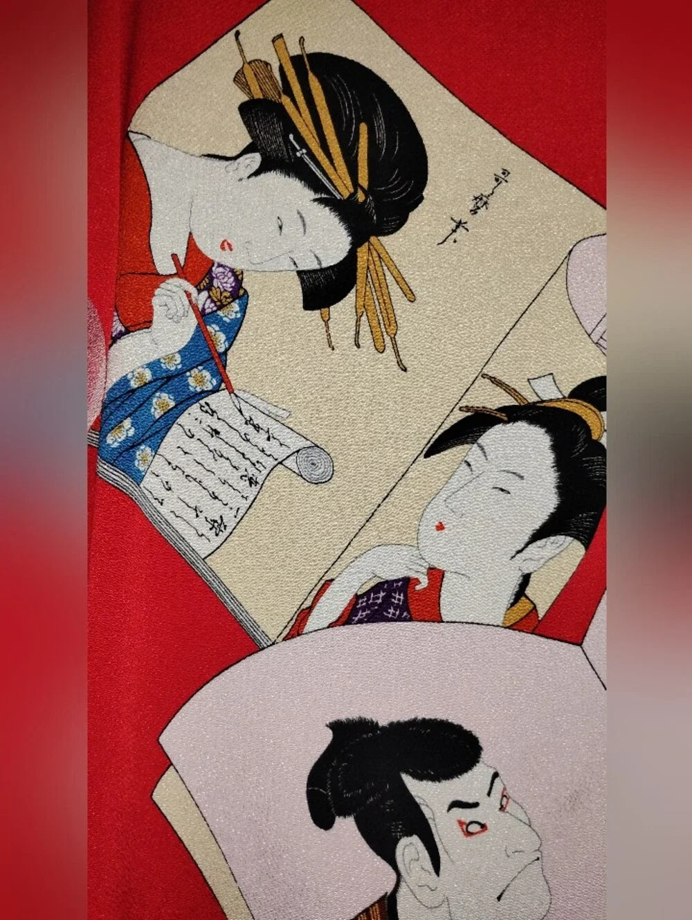TEXTURED SILK JAPANESE SCARF